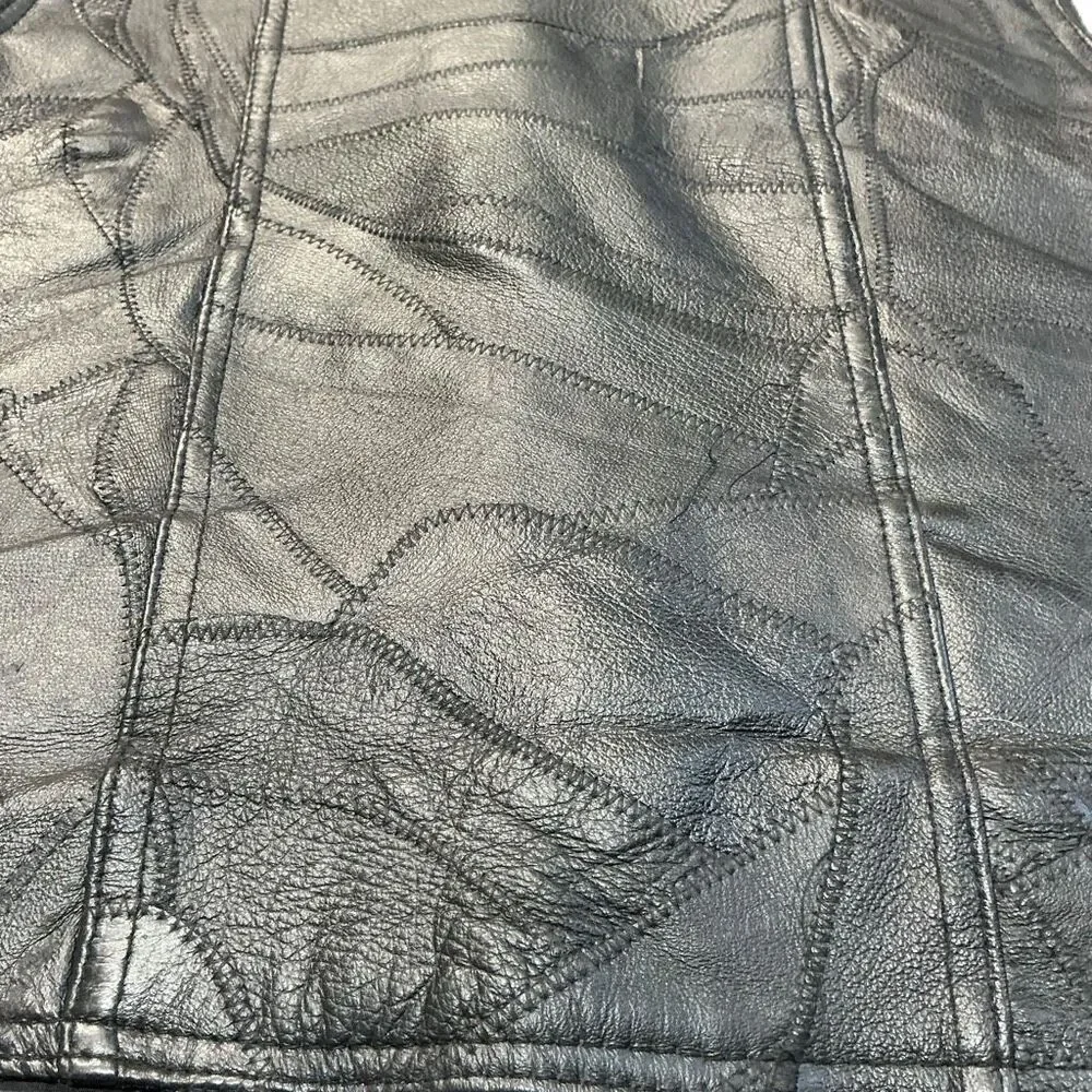 Italian Stone Design Genuine Leather Vest